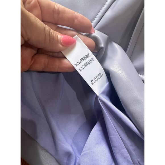 ANKVAS periwinkle cherry faux leather mini skirt size 2 / XS - Picture 10 of 13